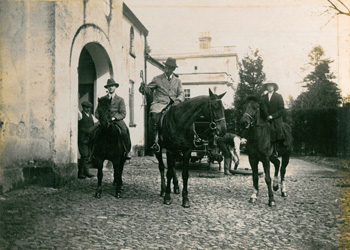 Outside the stables